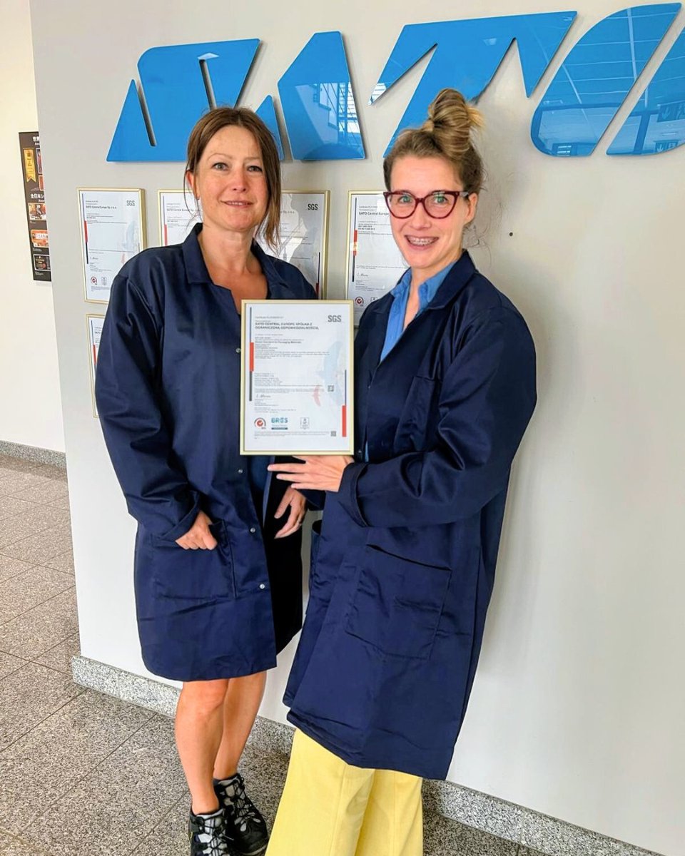 Proud moment for our team in Poland – SATO Europe has been awarded Grade A certification for label production in secondary packaging.

Shout out to Anna Opieczyńska &amp; Agnieszka Kolus-Piechota for their standout contribution.

#SATOEurope #Labelling #Packaging #FoodPackaging #PPWR