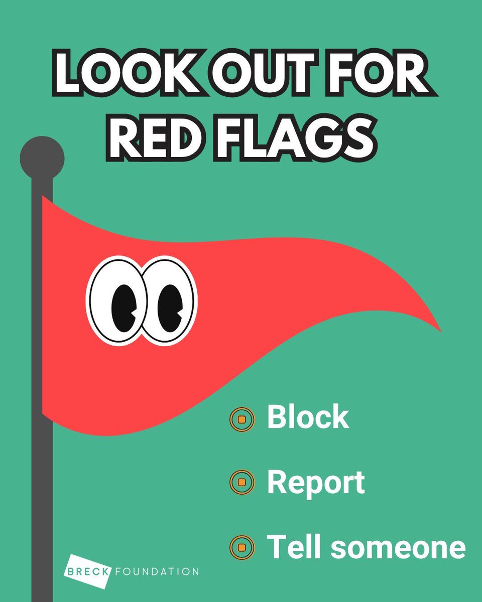 BreckFound's tweet image. Red Flag Alert! 🚩 If someone online asks you to keep a secret from adults, that’s a MAJOR red flag. Block. Report. Tell someone. #GroomingRedFlags #TrustYourGut
