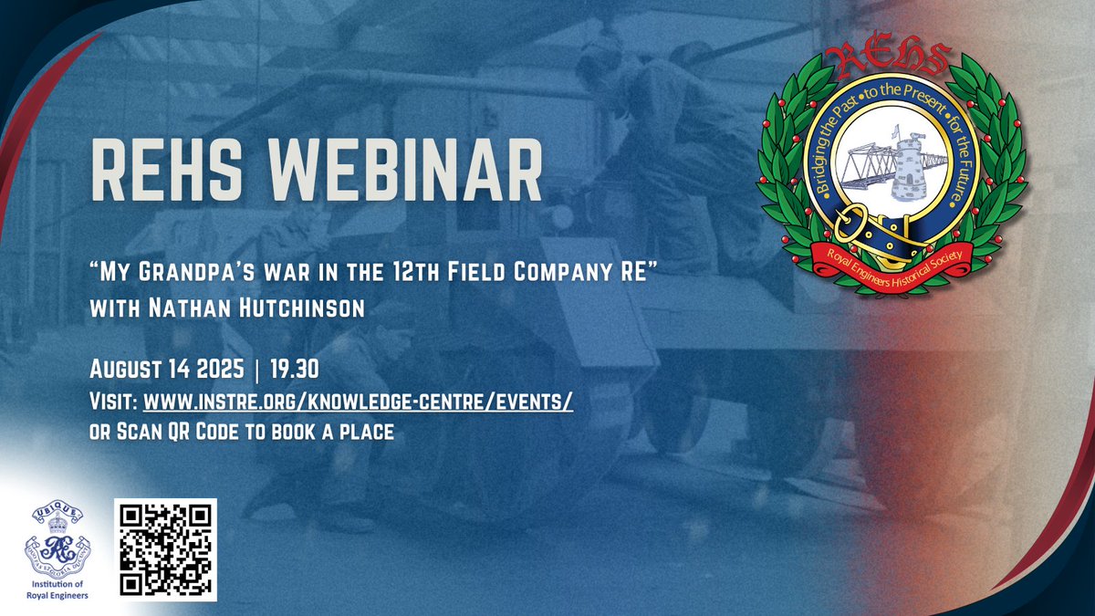 Inst_RE's tweet image. The next webinar in our series is not to be missed!
The webinar is organised & supported by the @RE_Hist_Society.
Thursday 14 August 2025 π
Book online here: lnkd.in/eYRwRBHR