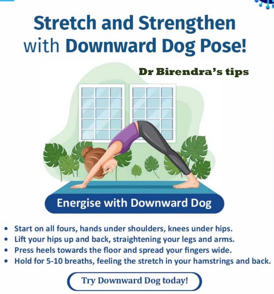 We all say Health is wealth. We know the real value of our health when downgraded 💕

Daily stretching will strengthen your muscles and bones with downward dog pose.

My tips 👇🏻