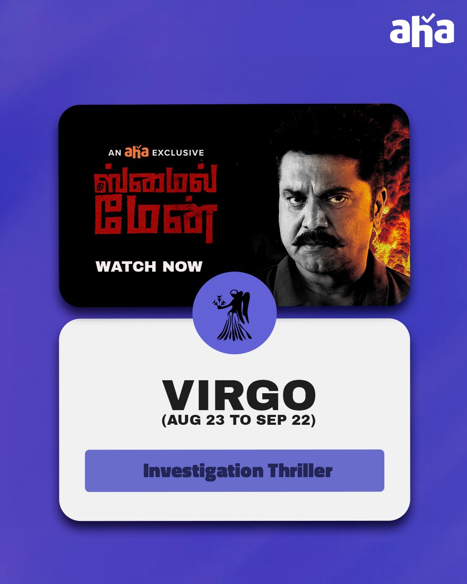 ahatamil's tweet photo. aha..unga zodiac sign movie comment panuga friends 😉
Watch all these entertainers streaming now on @ahatamil
#Romeo #Smileman #BabyandBaby #Asthram https://t.co/yT85v8ZAX5