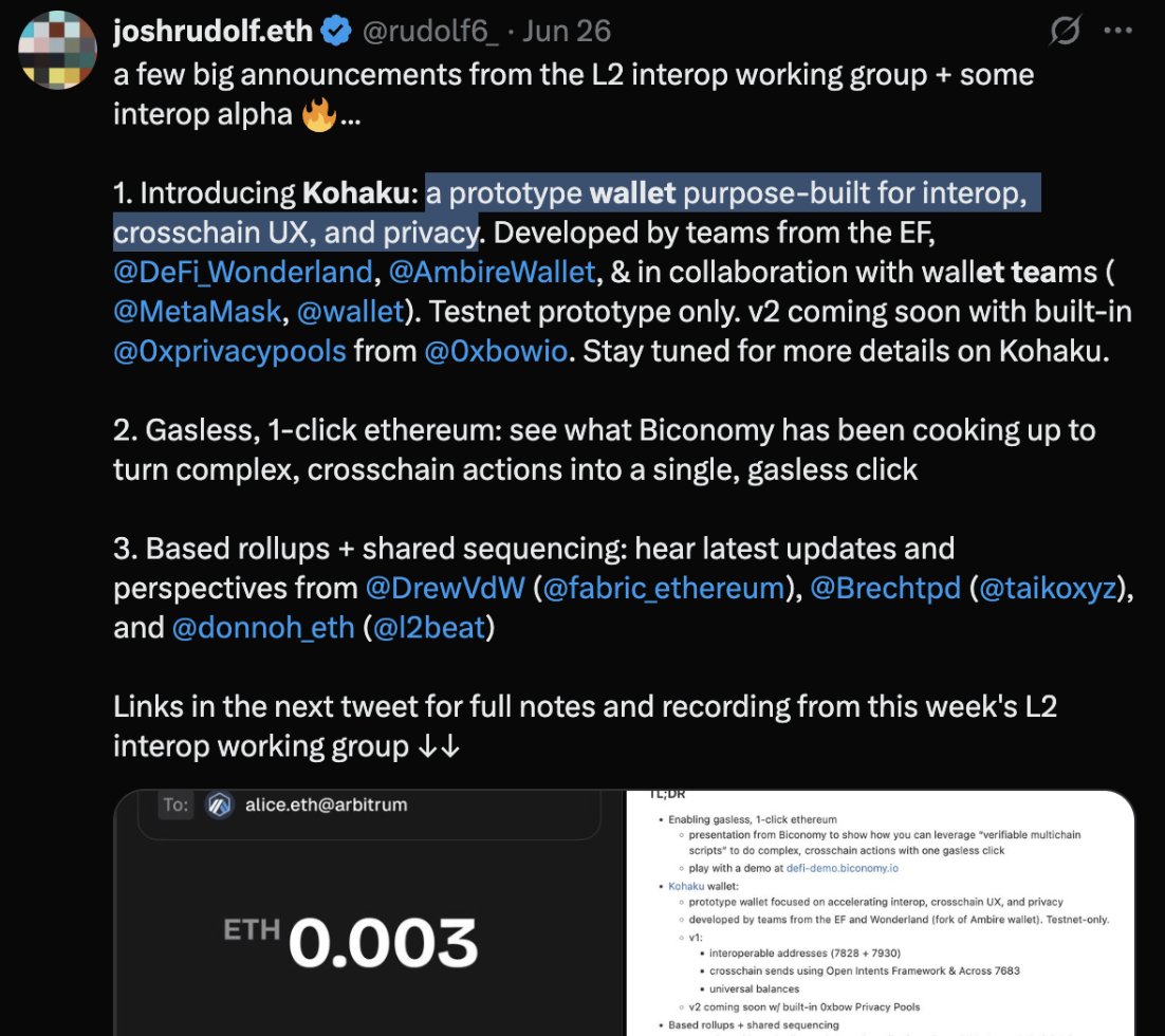 Stacy Muur (@stacy_muur) on Twitter photo Speaking of the fat wallet thesis:
This might have gone unnoticed, but in 2025, the Ethereum Foundation started building Kohaku — a new wallet for interoperability and privacy.
It is built on a fork of <a href="/AmbireWallet/">ambire.eth</a>.
Here’s the kicker though.
It’s not competition to Ambire, it Speaking of the fat wallet thesis:
This might have gone unnoticed, but in 2025, the Ethereum Foundation started building Kohaku — a new wallet for interoperability and privacy.
It is built on a fork of <a href="/AmbireWallet/">ambire.eth</a>.
Here’s the kicker though.
It’s not competition to Ambire, it