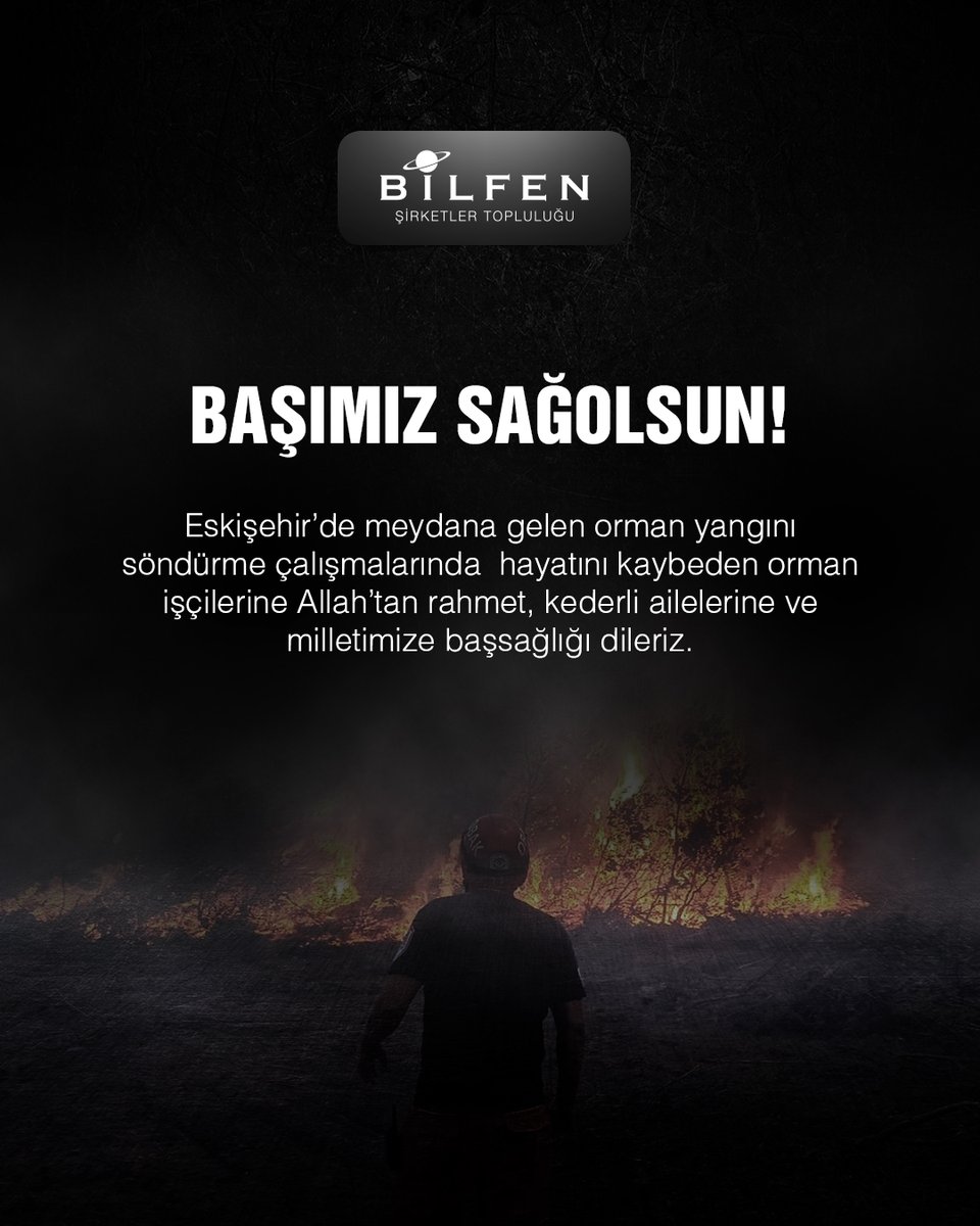Başımız Sağolsun!

Eskişehir'de meydana gelen orman yangını söndürme çalışmalarında hayatını kaybeden orman işçilerine Allah'tan rahmet, kederli ailelerine ve milletimize başsağlığı dileriz.