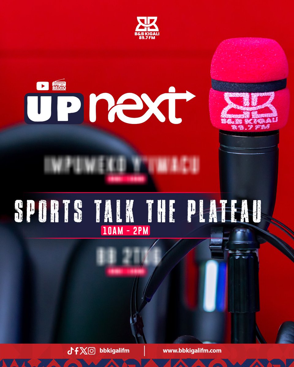 Mwakoze kubana natwe mu kiganiro #Impumekoyiwacu cyo kuri uyu wa Kane.

Mu kanya ni #BnBSportsTalkthePlateau [10h-14h].