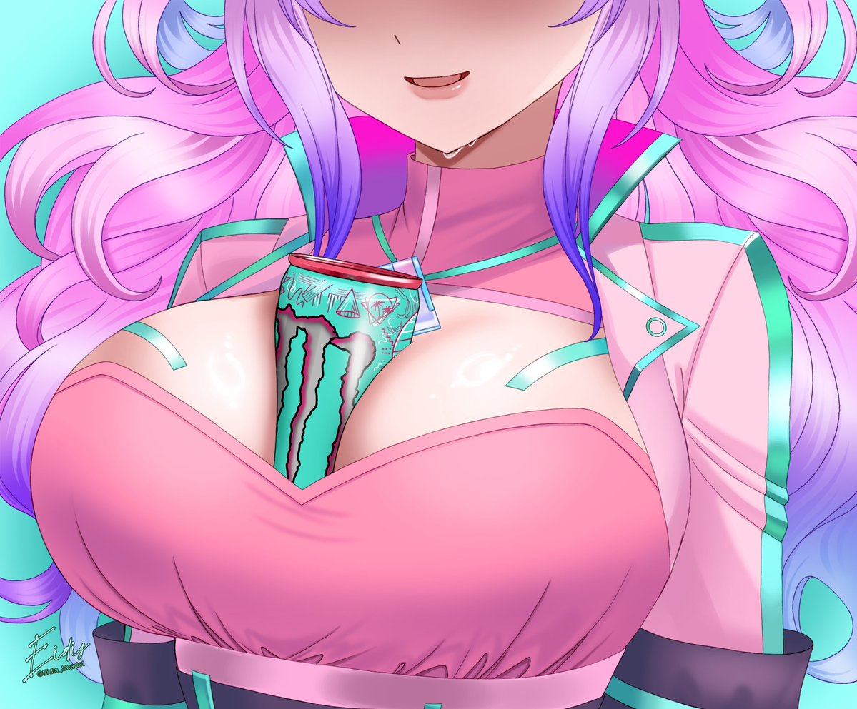NekoUnix's tweet image. Wanna take a sip? It is nice and cool!
Art by lovely: @Eidis_Scarlet