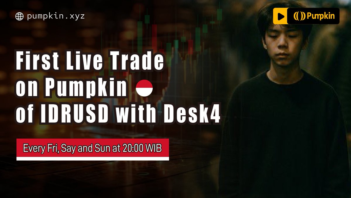 🎉Welcoming DESK4 to the Pumpkin Stage!

Straight from🇮🇩,<a href="/Deska200/">Desk4</a> is coming tomorrow, bringing crypto knowledge and the vibrant Indonesian community to pumpkin.xyz!

📅Live every, Fri - Sat- Sun at 20:00 WIB

🎃Pumpkin ID: 10146363

🔥Don’t miss the alpha, &amp; good