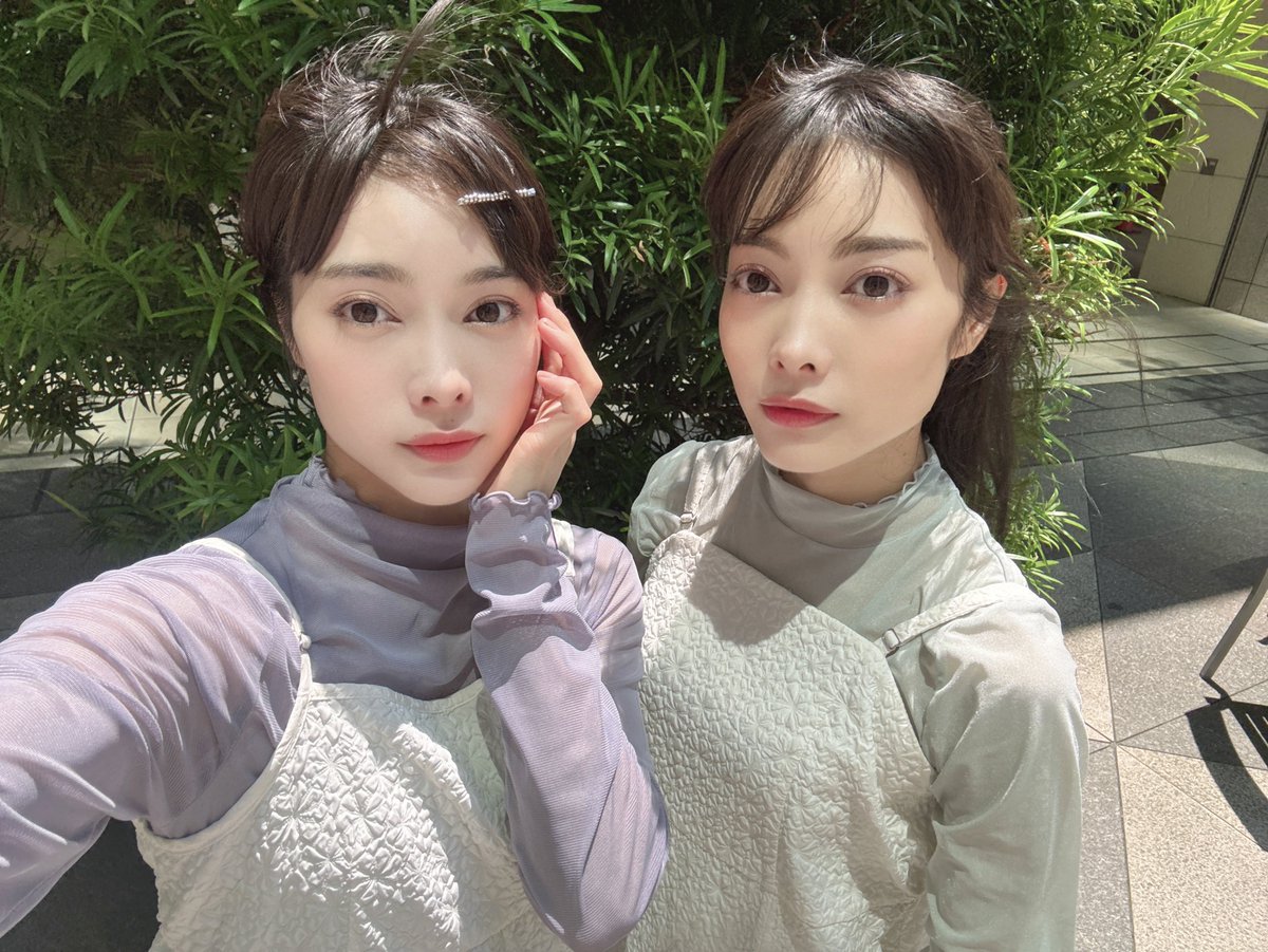 yae_abp's tweet image. MIO•YAE 2人でお仕事だったよ〜🐣