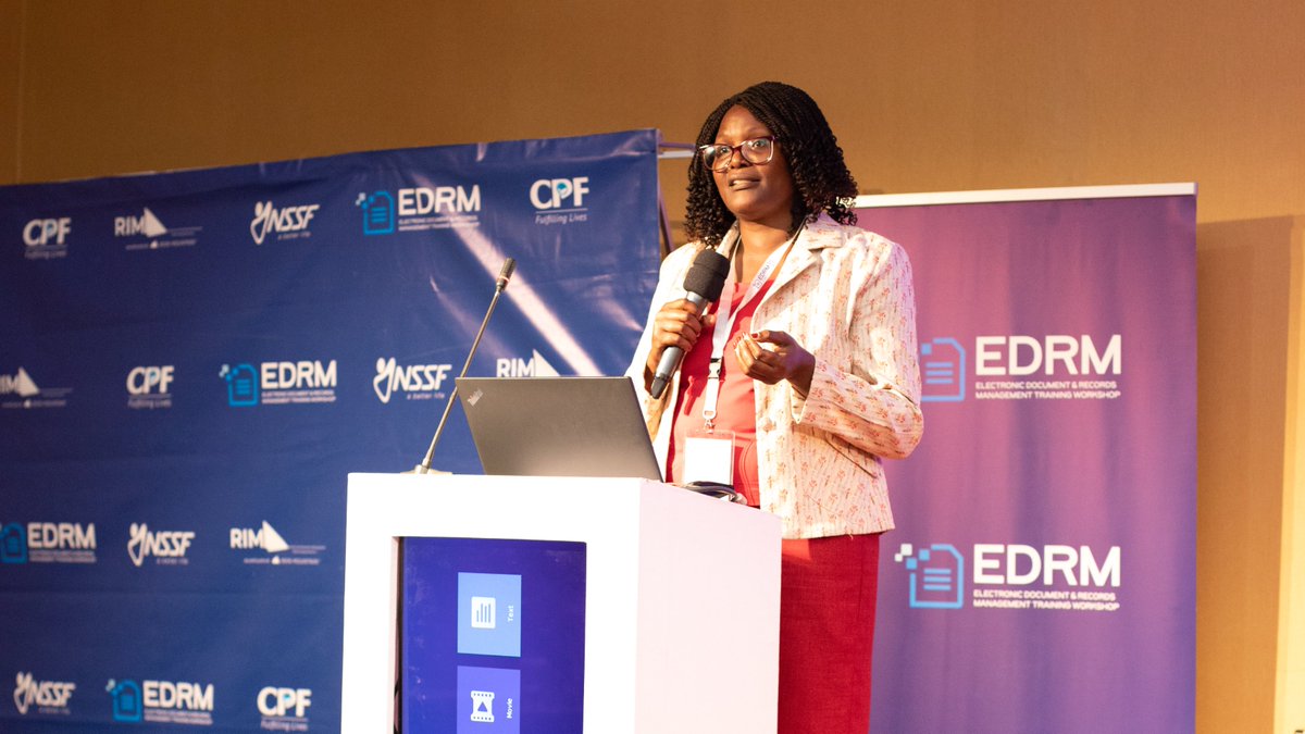 nssfug's tweet image. We’re back for Day 2 of the Electronic Document and Records Management Systems (EDRMS) Workshop under the theme: “Go Paperless: Boosting Productivity & Efficiency with Electronic Records.”
Today’s agenda is packed with powerful insights and practical sessions, including:
EDRM…