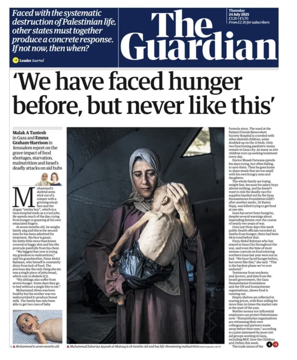 La portada de The Guardian.