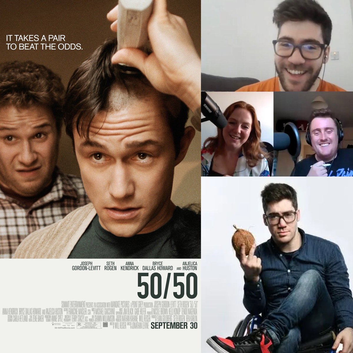 films_that's tweet image. Throwback Thursday time!
This week, we’re taking you back to an episode with another fantastic guest. Back in 2021 we sat down with Aaron Simmonds to talk about a film of his choosing, 50/50
Out now and available wherever you get your podcasts!
linktr.ee/justfilmsandth…