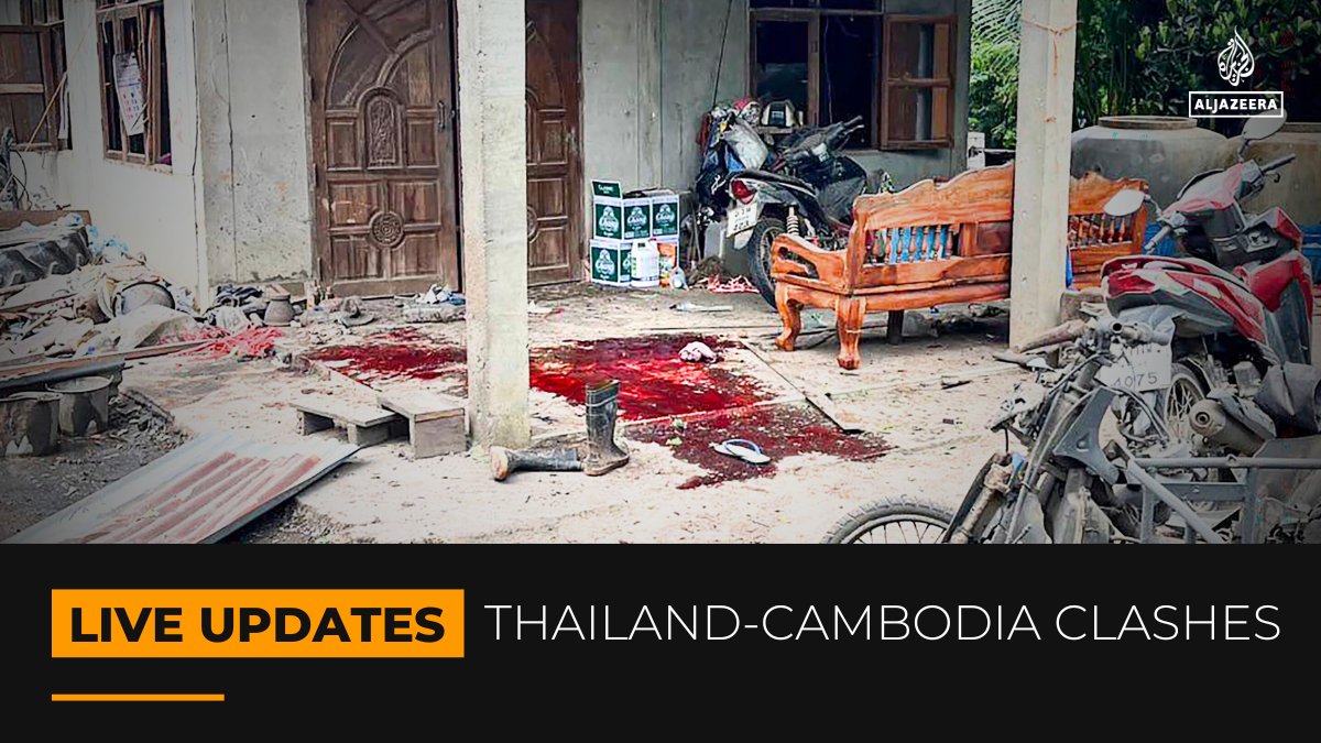 Worldnews1008's tweet image. 🇹🇭🇰🇭After
Russia-Ukraine
Israel-Palestine
Israel-Iran
India-Pakistan
Now #Thailand -#Cambodia
At least two Combodian military positions were destroyed including Brigade HQ in Airstrikes by Royal Thai Airforce. #ไทยกัมพูชา
#ThailandStartedTheWar
#cambodiaopnedfire #กองทัพบก