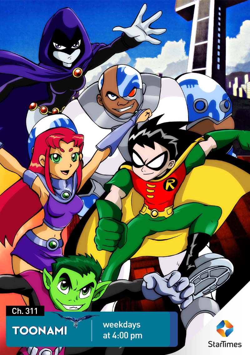 The Titans assemble! Superpowers, attitude, and major squad goals. Don't miss a single mission. 

Catch Teen Titans only on ST Toonami ch 306 every weekday at 4:00 pm &amp; StarTimes ON App 📲 bit.ly/464MxvT

 #TeenTitansOnST #STToonami #TitansGo #SuperheroHour #StarTimes