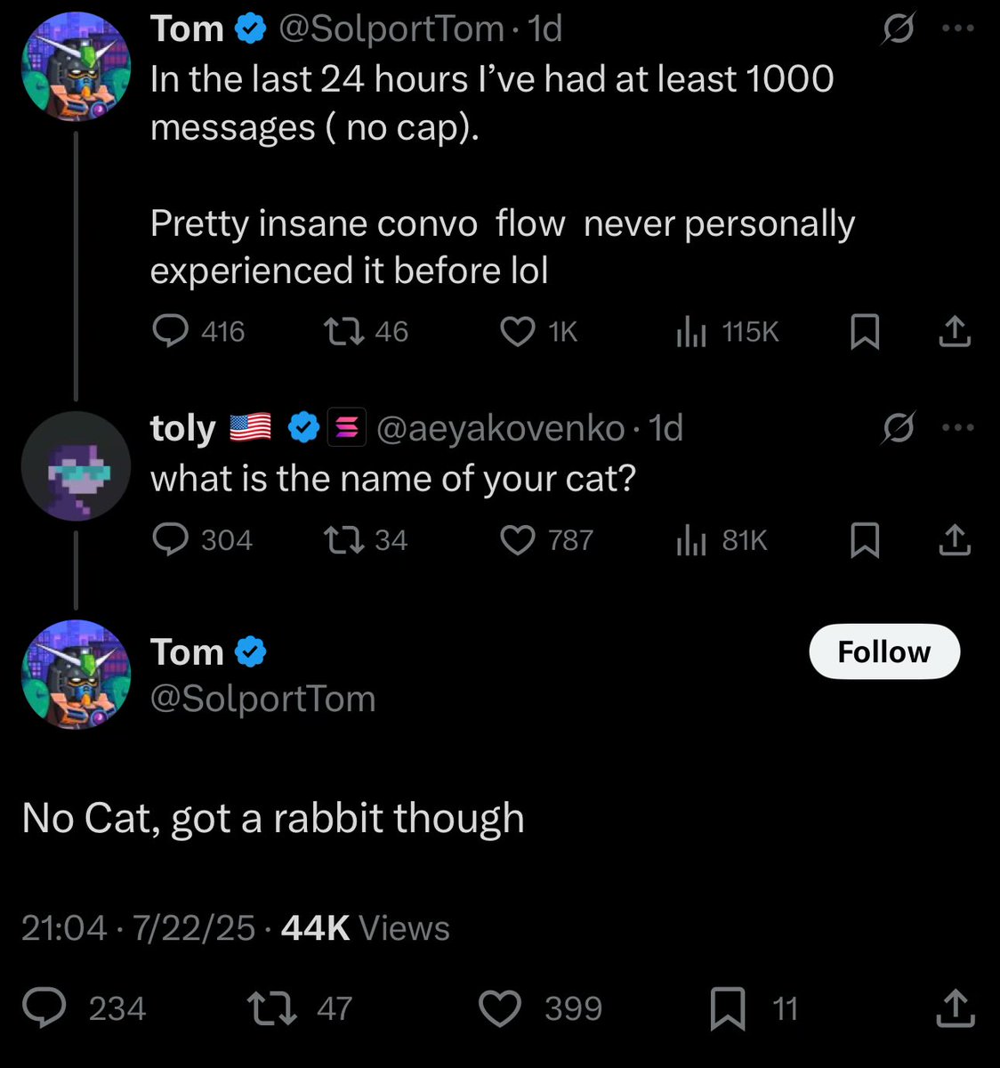 thyBEAST20's tweet image. Gm to everyone except those who are fading $LOLA

What is $LOLA ( @LolaSolBunny ) ?

Simply put:
-&amp;gt; It is the first CTO on @bonk_fun 
-&amp;gt; It won the @bonk_fun CTO award 
-&amp;gt; Over 2 months of active and growing communities
-&amp;gt; Lola is @SolportTom only pet bunny

Still undervalued…