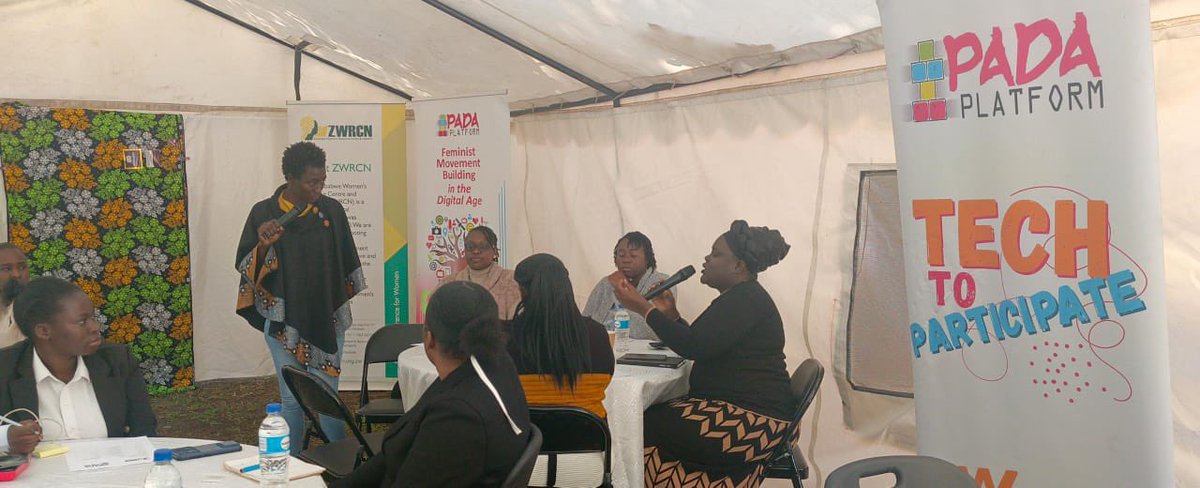 PadaPlatform's tweet image. Hosting a feminist tech dialogue in partnership with @ZWRCNZimbabwe on The realities and the politics of TFGBV. Creating more spaces for these conversations is essential to mitigating this problem #womeninconversation