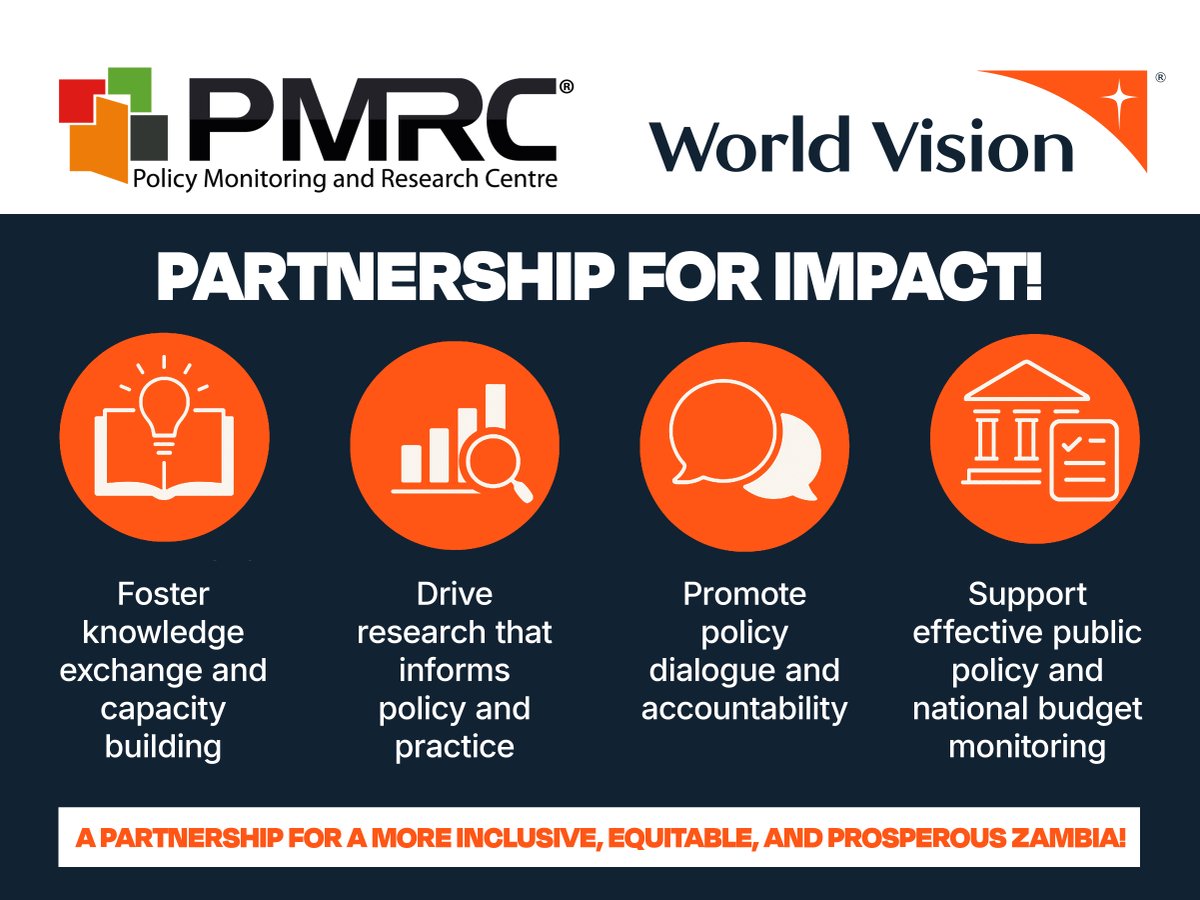 WorldVisionZamo's tweet image. PARTNERSHIP FOR IMPACT!

Yesterday, WV Zambia &amp;amp; PMRC signed a Memorandum of Understanding (MoU) to strengthen evidence-based policy advocacy, joint research, and national development.
