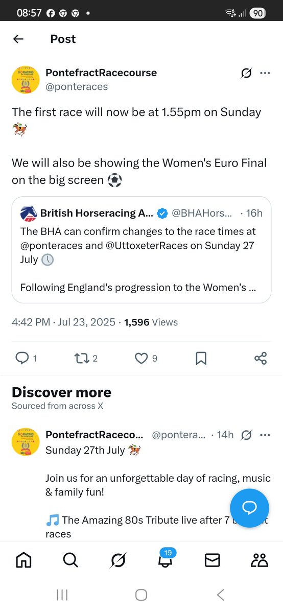 Nick Bennett (@nickb_bookie1) on Twitter photo <a href="/StarSports_Bet/">Star Sports Bookmakers</a> . Earlier start time announced by the BHA for <a href="/ponteraces/">PontefractRacecourse</a> on Sunday 27th. <a href="/StarSports_Bet/">Star Sports Bookmakers</a> . Earlier start time announced by the BHA for <a href="/ponteraces/">PontefractRacecourse</a> on Sunday 27th.