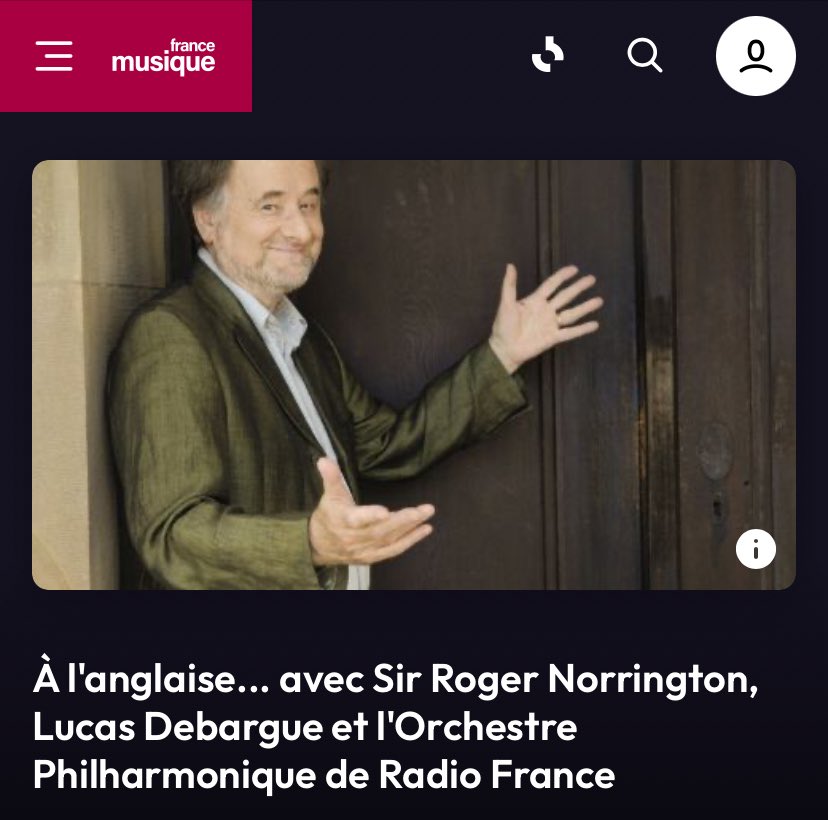 PhilharRF's tweet image. En hommage au chef Roger Norrington disparu le 18 juillet, @francemusique vous invite à (ré)écouter le concert qu’il avait dirigé en 2018.
Au programme notamment le « Concerto pour piano nº1 » de Chopin par Lucas Debargue
🎧 radiofrance.fr/francemusique/…