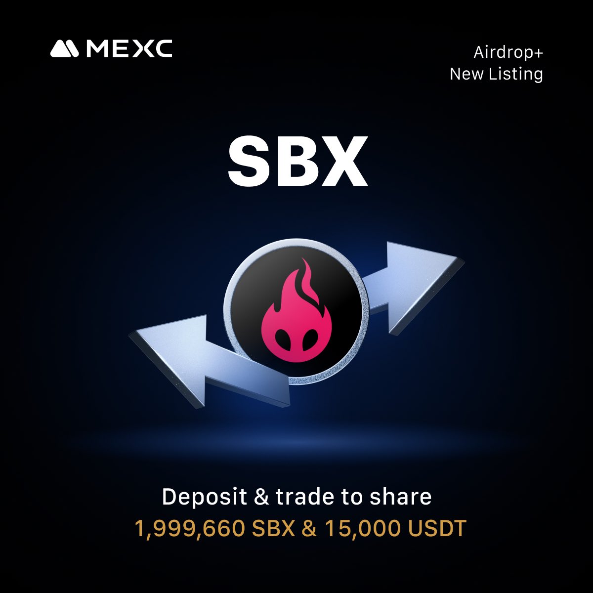 MEXC_Listings (@mexc_listings) on Twitter photo 🔔 #MEXC New Listing 🔔
🔹 $SBX <a href="/Soulbound_TV/">Soulbound TV</a>
🔹 $SBX/USDT Trading: Jul 25, 2025, 12:00 (UTC)
🔹 Deposit: Opened
🔥 The $SBX airdrop+ campaign is heating up! Join to share 1,999,660 $SBX & 15,000 $USDT!
👉 Join airdrop+:
mexc.com/mx-activity/de…
👉Learn more: 🔔 #MEXC New Listing 🔔
🔹 $SBX <a href="/Soulbound_TV/">Soulbound TV</a>
🔹 $SBX/USDT Trading: Jul 25, 2025, 12:00 (UTC)
🔹 Deposit: Opened
🔥 The $SBX airdrop+ campaign is heating up! Join to share 1,999,660 $SBX & 15,000 $USDT!
👉 Join airdrop+:
mexc.com/mx-activity/de…
👉Learn more: