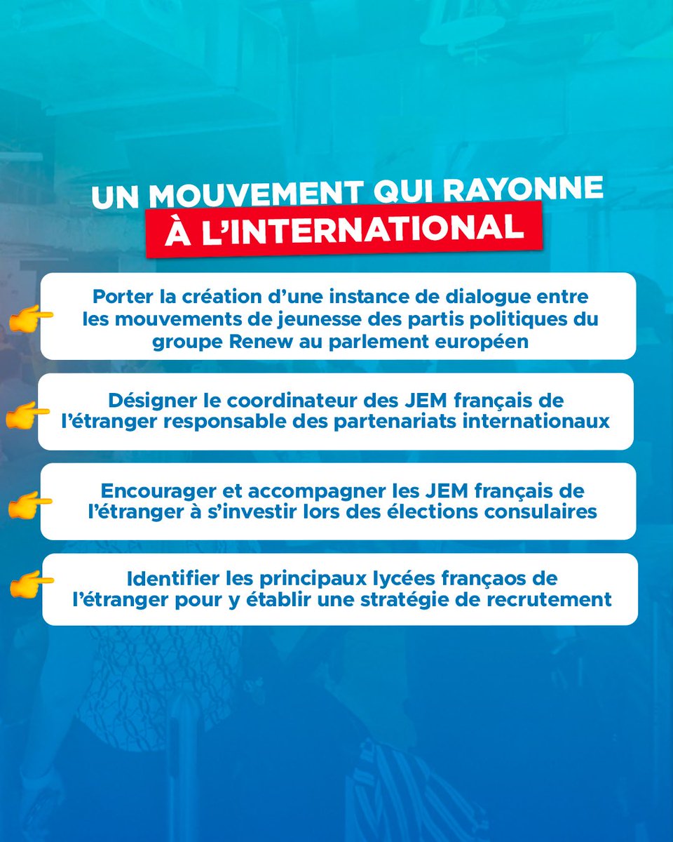 LaReleve2025's tweet image. 🌍 On veut parler à tous les Français, où qu’ils soient, tant qu’ils ont envie de s’engager.
Qu’on vive à Madrid, New York, Hanoï ou Bruxelles, on a les mêmes envies d’agir, de débattre, de faire bouger les lignes.
La Relève, elle est aussi là-bas ! 🚀