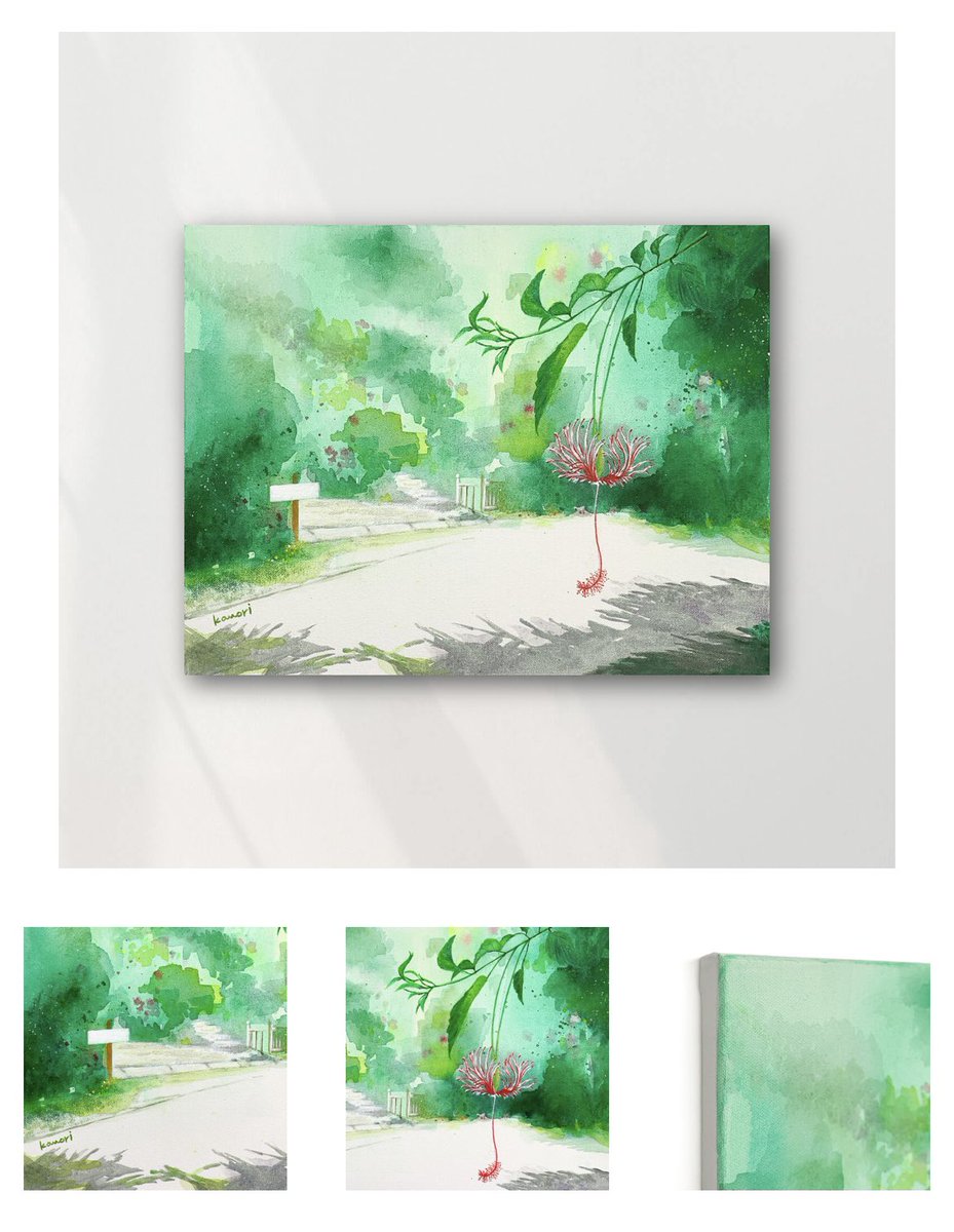 47U88's tweet image. 夏の午後
Summer afternoon
緑色のコントラストと風にゆれる赤いフウリンブッソウゲ(風鈴仏桑華)
光の照り返しで白いアスファルト
暑さの中に夏の美しさを感じていただけたら嬉しいです🌿
Casieさんにてサブスクレンタル&販売しております
casie.jp/artlist/RB10590