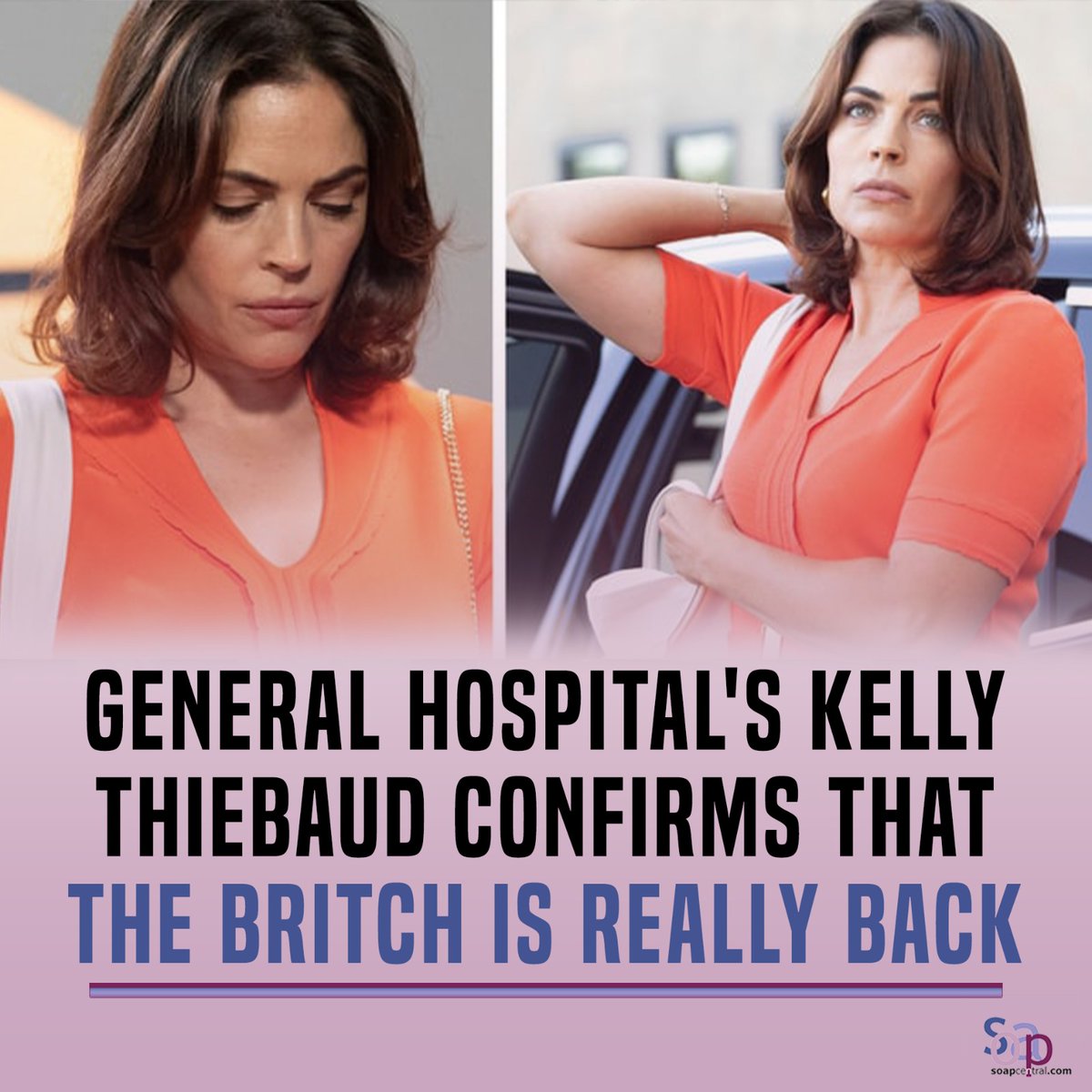 soapcentral's tweet image. After weeks of speculation about who Kelly Thiebaud would be playing on General Hospital, the actress has finally revealed she is back as her longtime messy character, Dr. Britt Westbourne.
Catch the full story below 👇🔗
sk.news/pL8zG5