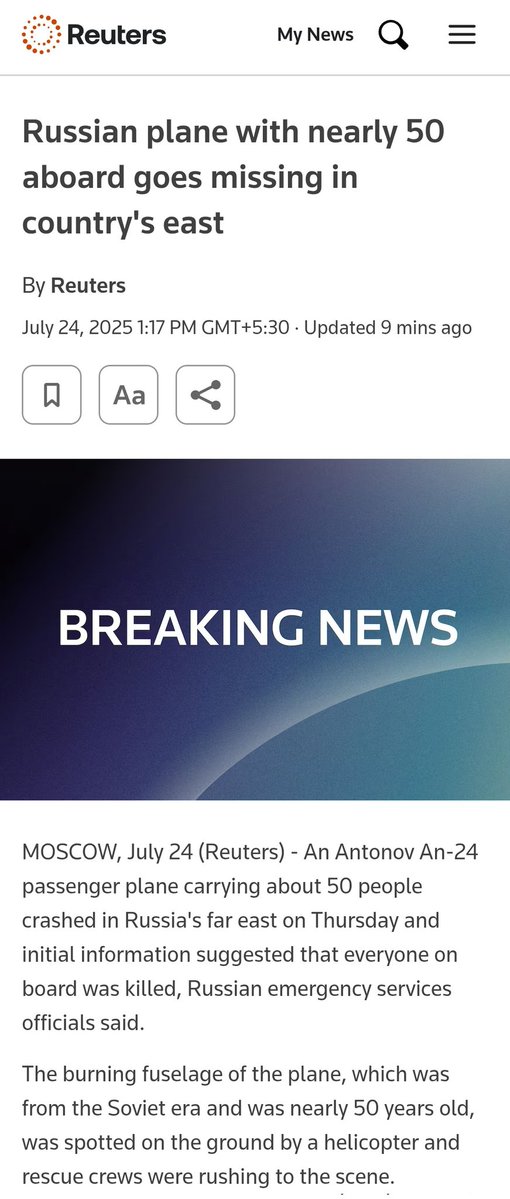 thind_akashdeep's tweet image. Another Plane Tragedy almost 50 people Killed 👇
#Russia