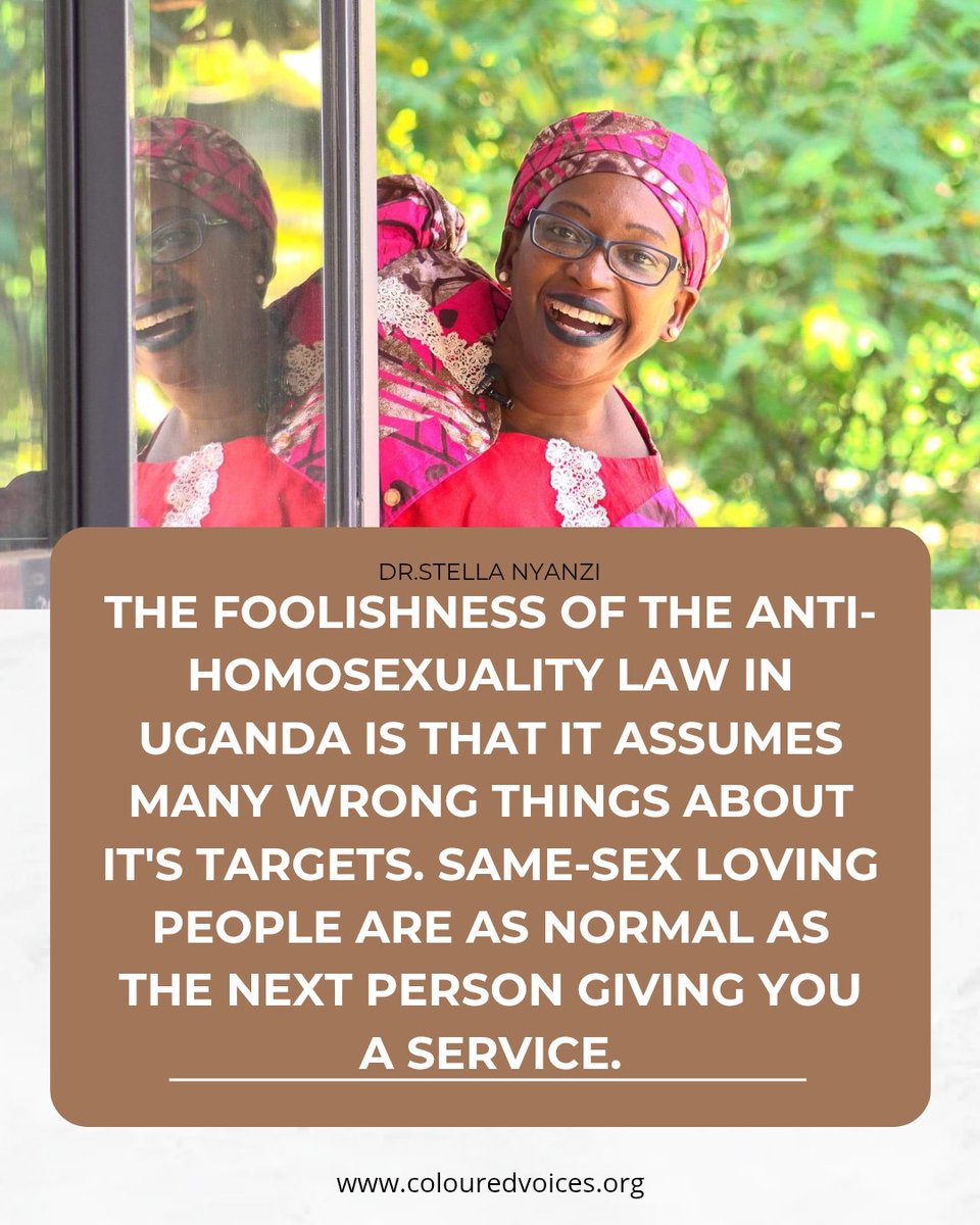 TruthLgbtq's tweet image. SLEEP IN THE SAME BED:A POEM BY STELLA NYANZI

Two men sleep in the same bed. 
One is your daughters dentist. 
He sang soothingly as her gum bled
The other is a well loved hair-stylist. 
He tenderly fashions the hair on your head
Although they wear no labels,
in your law , their…
