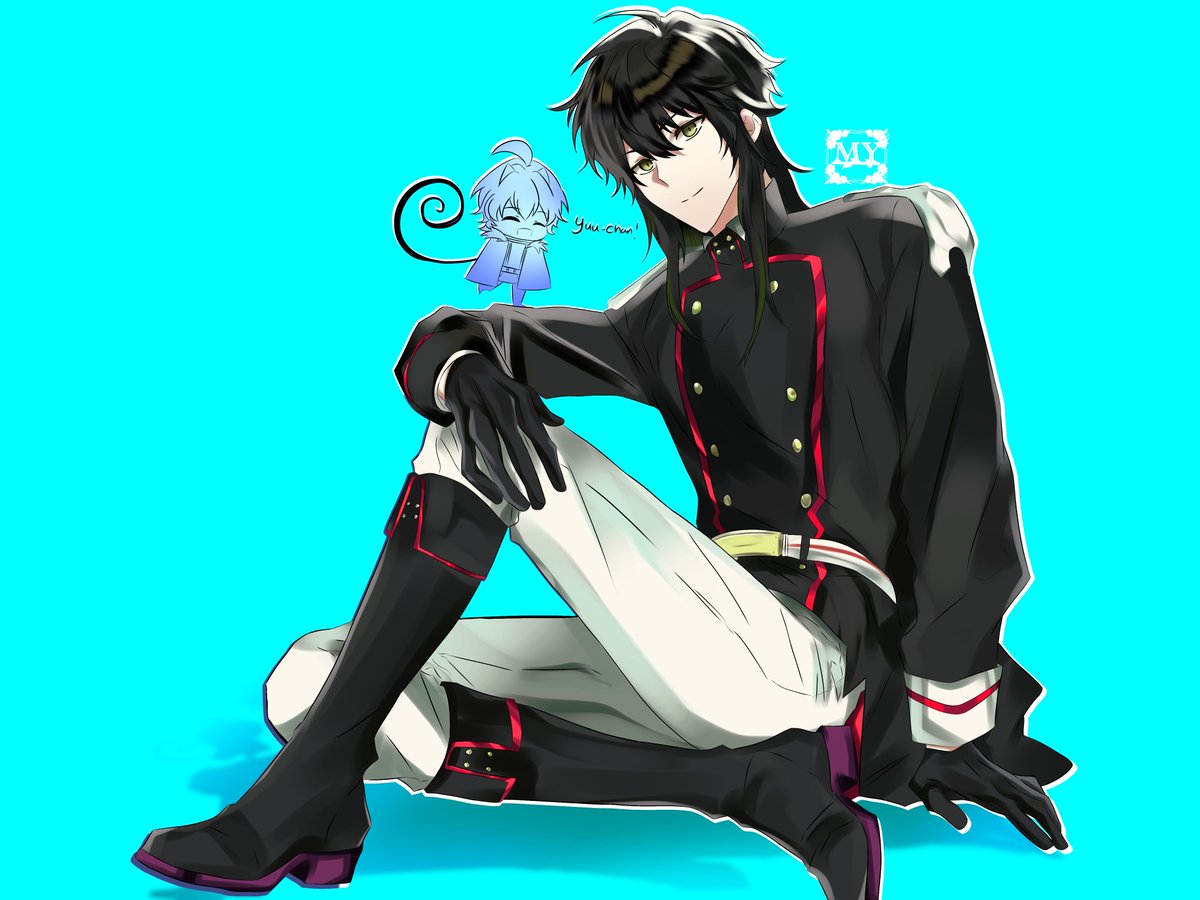 Since we don’t know his color palette I just ran with it
(I’m extremely late to this I apologiz) but hes here 

#owarinoseraph #mikayuu #yuumika