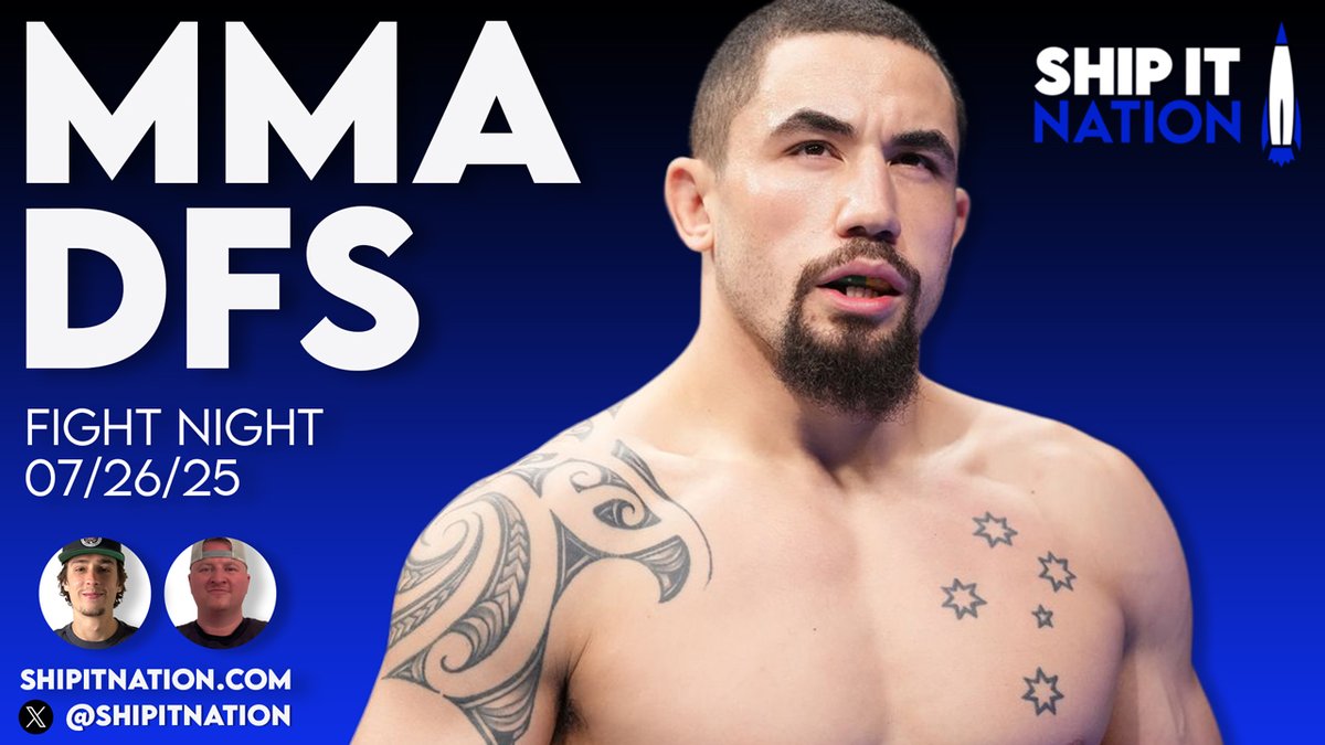 ShipItNation's tweet image. Join @titletown2121 & @BigMarley3 LIVE, in 25 minutes, as they break down their favorite #MMA #DraftKings and #FanDuel picks and plays for #UFCFightNight.
youtube.com/live/LNyKBoH7Q…