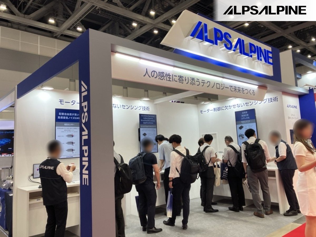 ALPSALPINE_PR's tweet image. 📢TECHNO-FRONTIER2025 2日目！
東京ビッグサイト【西1・2ホール】にて開催中✨
アルプスアルパインブース【1-U06】には多くの方にお立ち寄りいただいています！
小型・高性能な電流／磁気センサーを展示中。ぜひご覧ください！
🔗tech.alpsalpine.com/j/exhibition/d…

#TECHNOFRONTIER #モータ技術展…
