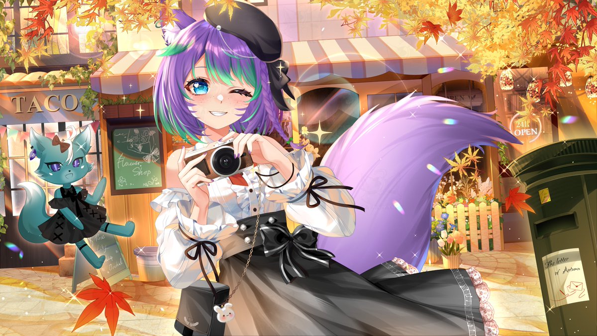 Sarah_Aces's tweet image. Let's go shopping together, Aces! New Sarah Aces Fanart hits the shelves~ &lt;3
~Artist~ @NovaYStudio
#vtuber #ENVtuber #Vtuberart