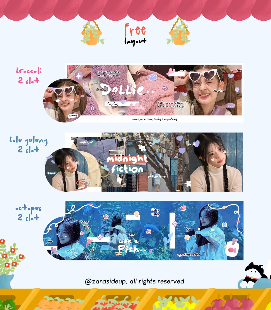 repost will be appreciated! 🚃

HAING hari ini aku membawa 6 FREE LAYOUT BY REQ dalam rangka ulang tahunnya kak Gaby <a href="/outjfit/">ؘ</a>! #GabInWonderland 🎢🎡

🛝 by reply
⛺️ sekarang - 21.00 WIB

#zonauang #zonaba