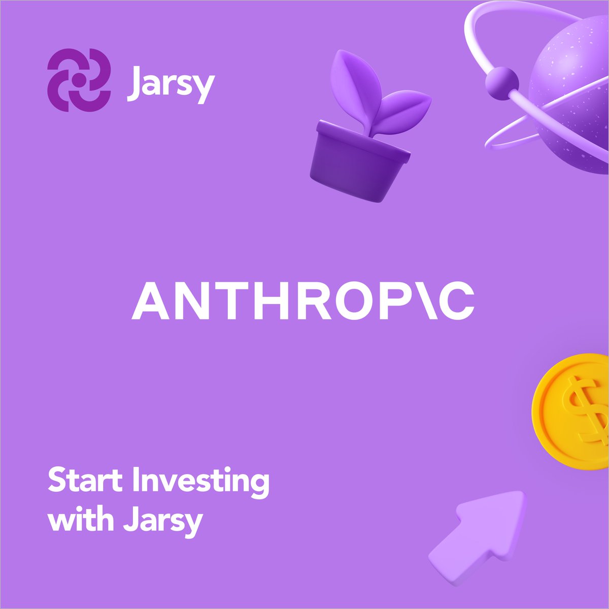 Anthropic is reportedly drawing investor interest at a valuation over $100B, per <a href="/Bloomberg/">Bloomberg</a>.

That’s more than double its $50B mark from earlier this year.

AI isn’t cooling off — it’s compounding.

With Jarsy, anyone can invest in top AI companies like Anthropic — starting from