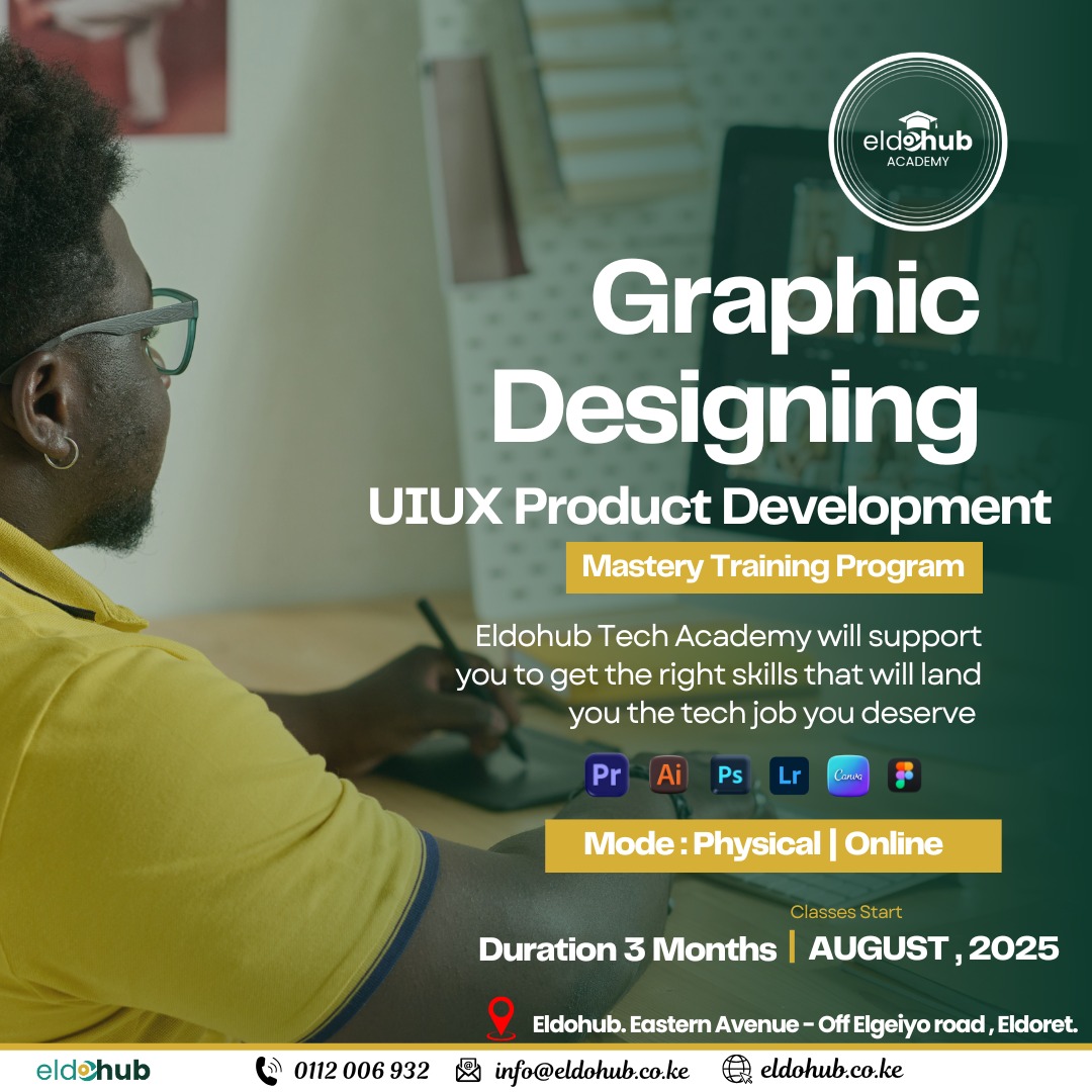 Eldohub Academy (@eldohubacademy) on Twitter photo Design your ideas into reality! 🎨
From Adobe Creatives to Figma, <a href="/eldohubacademy/">Eldohub Academy</a>'s Graphic Design & UI/UX Product Development course gives you real creative skills for the real world.
No experience needed, just your imagination!
August intake is open let your designs speak Design your ideas into reality! 🎨
From Adobe Creatives to Figma, <a href="/eldohubacademy/">Eldohub Academy</a>'s Graphic Design & UI/UX Product Development course gives you real creative skills for the real world.
No experience needed, just your imagination!
August intake is open let your designs speak