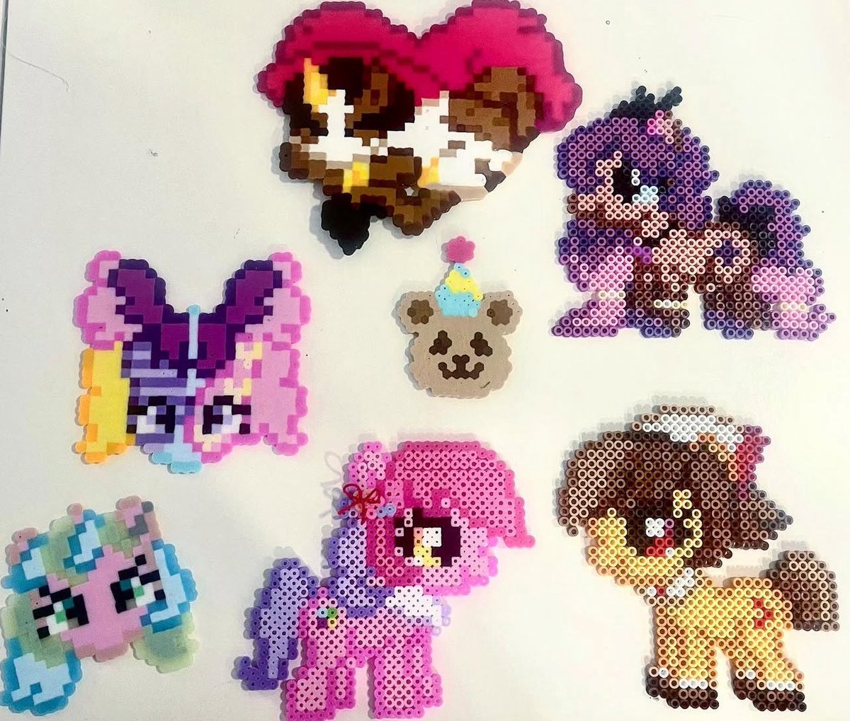 maudpieirl's tweet image. would anyone be interested in comming me for #mlp oc perlers?
I'd do heads for $15 + shipping owo