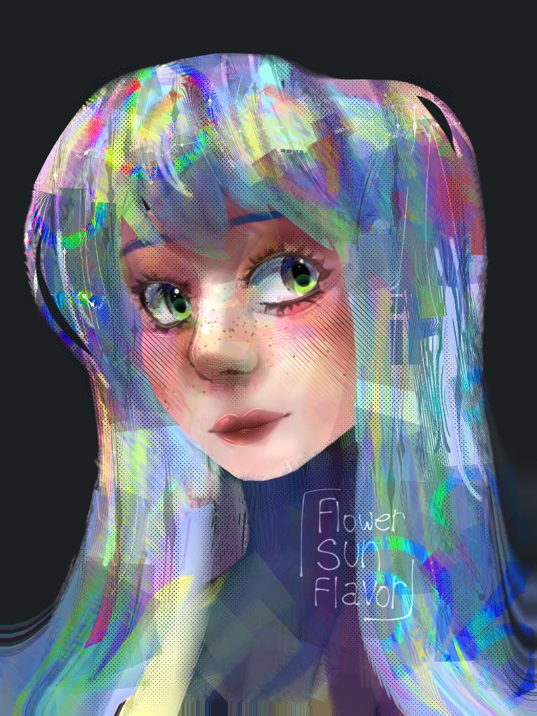 FlowerSunFlavor's tweet image. I tried something with the colors and brushes, I think it&apos;s okay 😊 #digitalart #myart