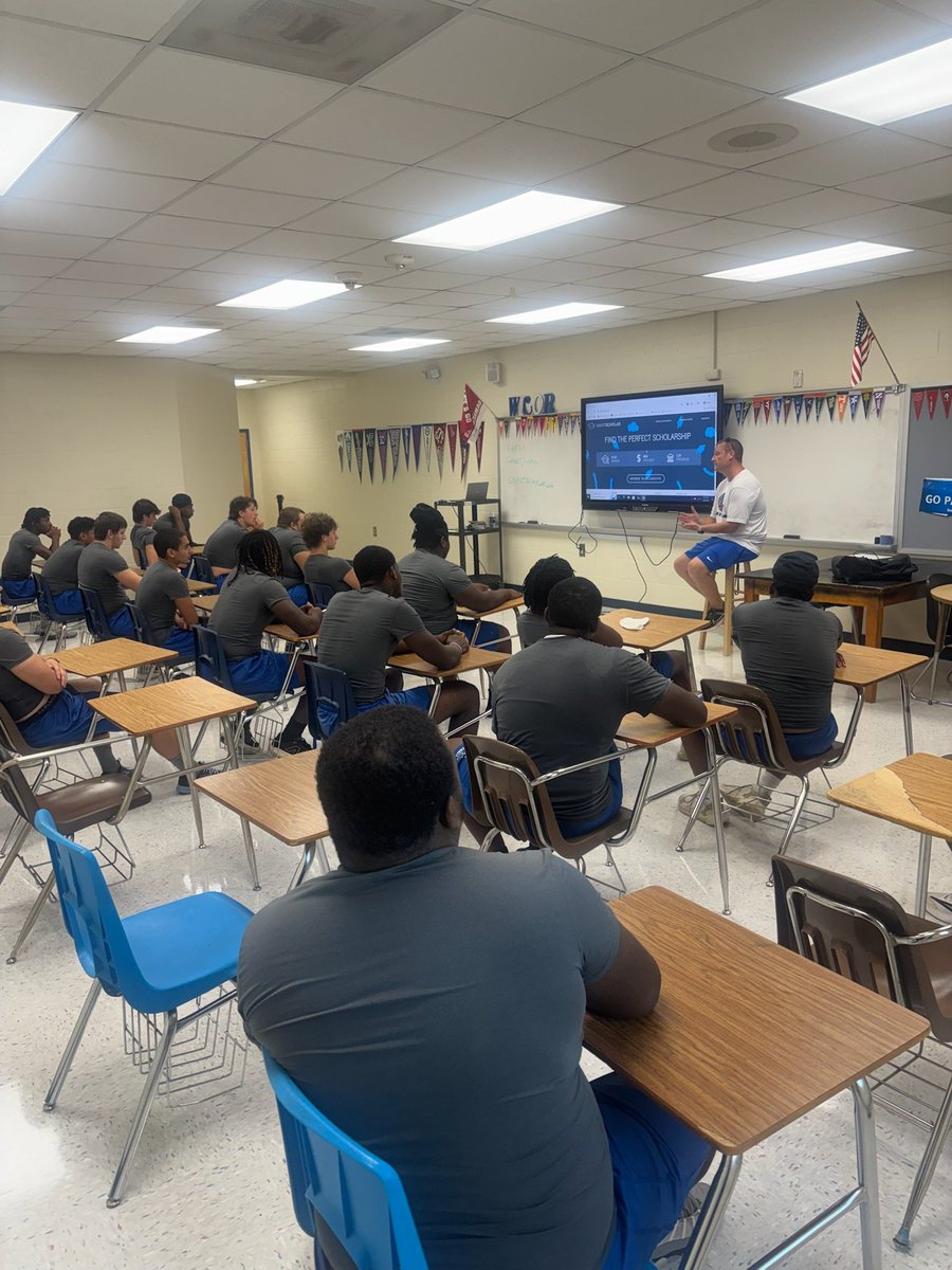 Today <a href="/AirportEaglesFB/">Airport High School Football</a>, we covered "Life after High School". We discussed where to find scholarships, Career and Technical School information, FAFSA, grants and loans, and how to set life goals. I can't wait to see what these men do in their future!🛩🦅 #TakeFlight