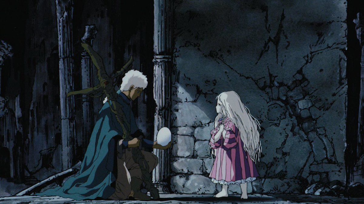 UmbrellaEnt's tweet image. Introducing the new 4K restoration of ANGEL'S EGG from visionaries Mamoru Oshii (Ghost in the Shell) and Yoshitaka Amano (Vampire Hunter D).
This is a beautiful and bewitching film, but it feels almost wrong to write about it with such bluntness - stunning, haunting,…