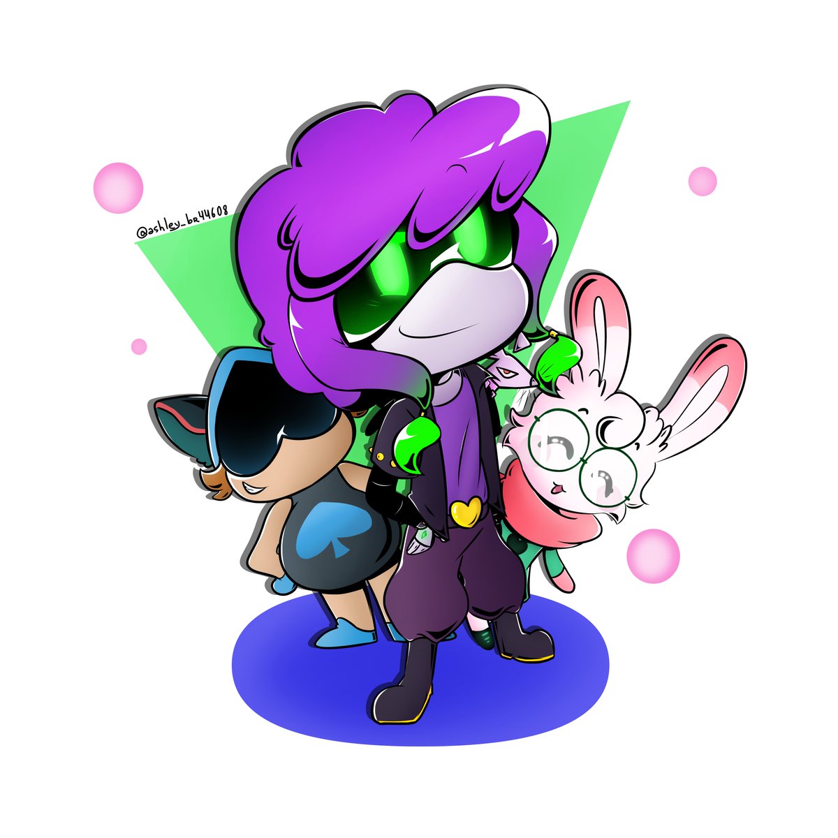 SO! I HAD to make a fanart of this wonderful trio with Deltarune's outfits! I hope you like it hehe :3
(Btw who is that little darling on Bee's shoulder?)
OC's: <a href="/ghoulinfuschia/">Bee</a> , <a href="/Lumineary_Arts/">Lumi/Luna || C0MMS OPEN (5/5)</a> and tastefulbean (YT)