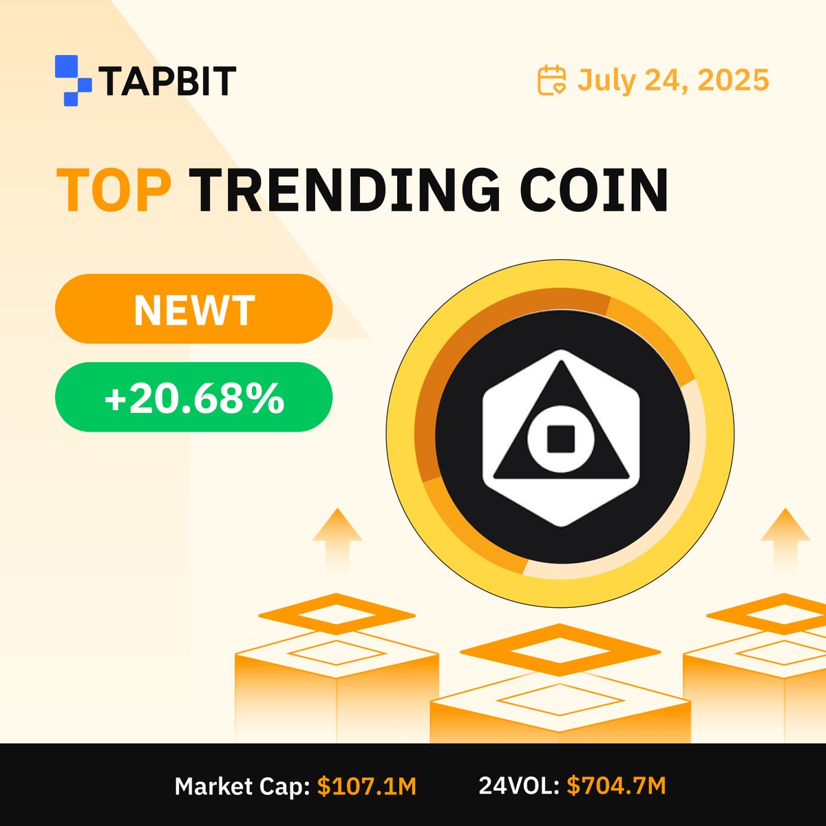 Tapbitglobal's tweet image. 🚀 Trending on Tapbit — NEWT
@newtfoundation is making waves as the automation layer for onchain finance. ⚙️📈
📊 +20.68% today with $704.7M in volume and growing traction from devs and traders alike.
Is this the start of Newton momentum? 👀
⚡ Trade $NEWT now on Tapbit:
👉…