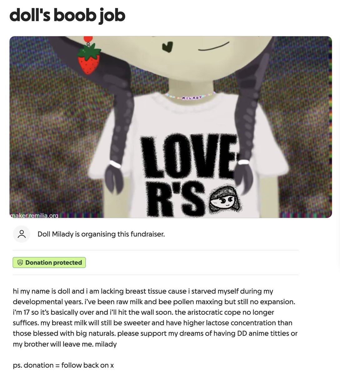 retardedstrawb's tweet image. milady