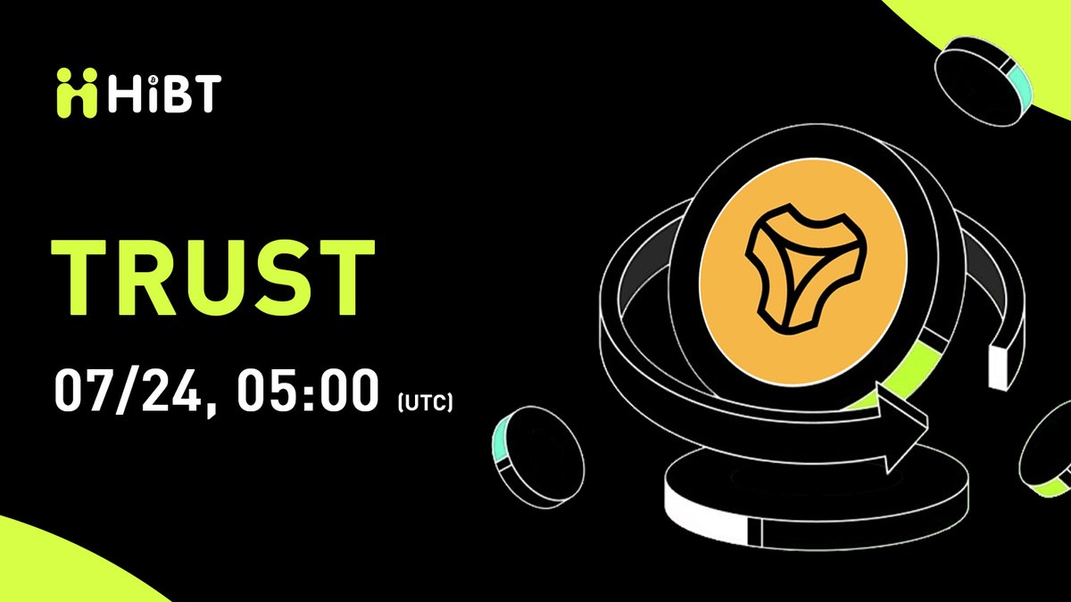 HIBTGlobal's tweet image. 🚀 $TRUST (Trustra) will soon be listed on #Hibt @Trustraxyz
🔥 Pair: TRUST/USDT
💼 Network: SOL
⏰ Trade: hibt.com/trade/TRUST-US…
✍️ Details: support.hibt.com/hc/en-us/artic…
#TRUST #Crypto #Web3 #CryptoListing