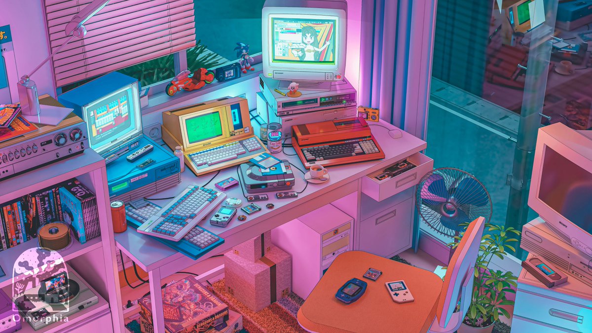 Omorphia1's tweet image. There was a time when I was really into neon vibes like this.. should I bring it back?