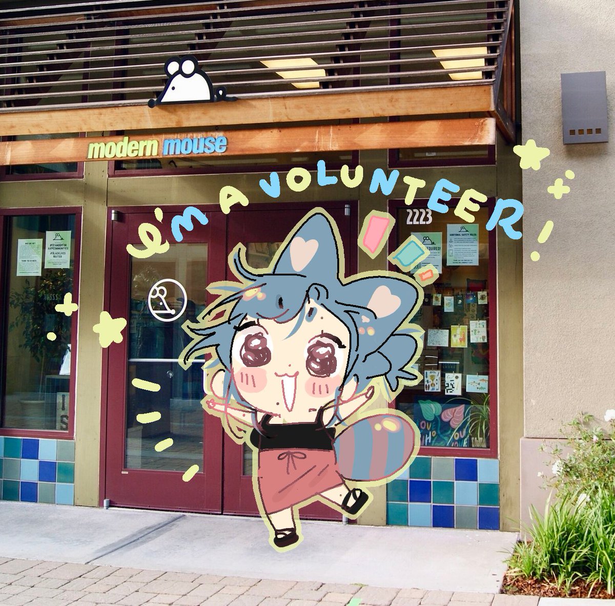 KomunHorangi's tweet image. Wahoo!! I havent been drawing as much because I&apos;ve started to volunteer over at @modernmouse !!!! Come visit us in Alameda if you have the time :DDD