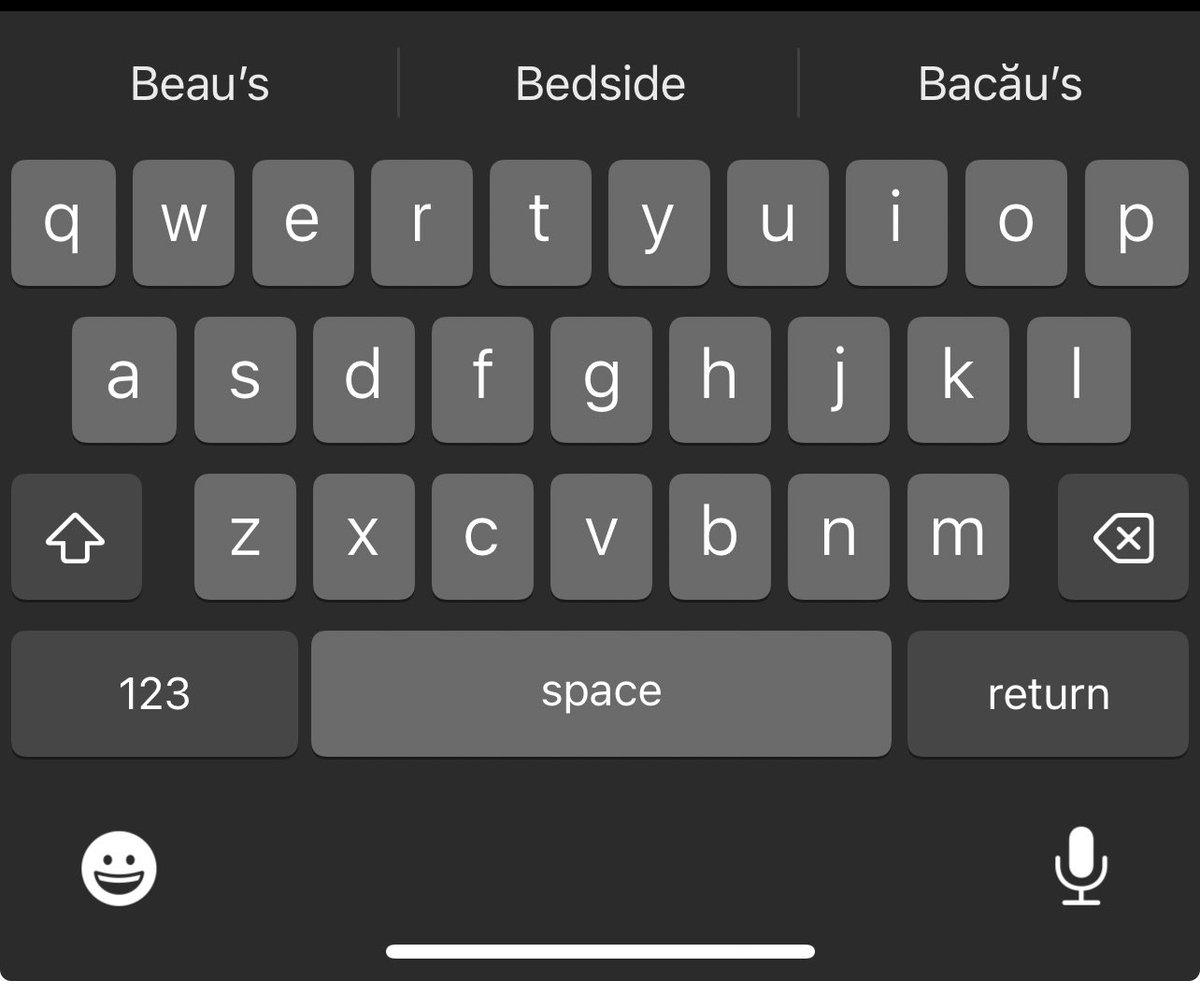 bexcran's tweet image. iOS’ suggestions are so pretty crazy. I don’t think I’ve ever mentioned the city of Bacǎu yet here it is as a suggestion when I typed ‘Because’.