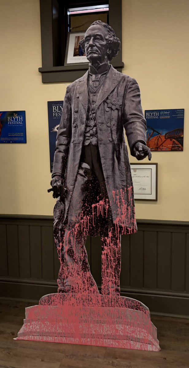 neilorford1's tweet image. ‘Who gets to shape the stories we tell about Canada?’ Powerful messages told through comedy by @TheDHTaylor in ‘Sir John A: Acts of a Gentrified Ojibway Rebellion’ at the #blythfestival theatre - only two shows left to see what every Canadian should