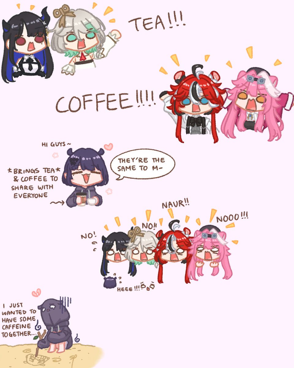 Sappysque's tweet image. Happened to stumble across an old comic. I&apos;m in the tea/water faction by the way.  (Sorry mamma 😶)