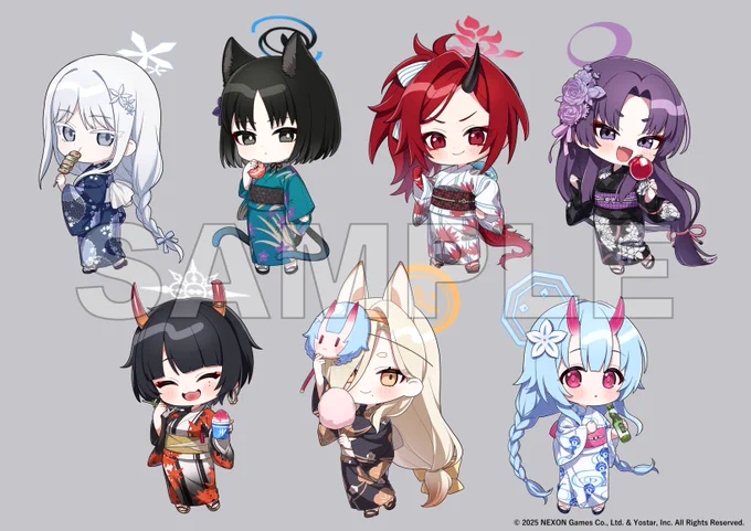 ブルーアーカイブ×まねきねこコラボのミニキャライラストを描かせていただきました! よろしくお願いいたします #ブルーアーカイブ  #ブルアカ  #まねきねこ