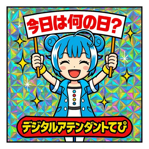 tepian_today's tweet image. 今日はスイカの日。スイカ生産者のグループが制定したんだ。日付はスイカの縞模様を綱に見立てて、「な(7)つのつ(2)な(7)」(夏の綱)と読む語呂合わせからきていて、スイカの消費拡大を目的としているんだ。
#今日は何の日