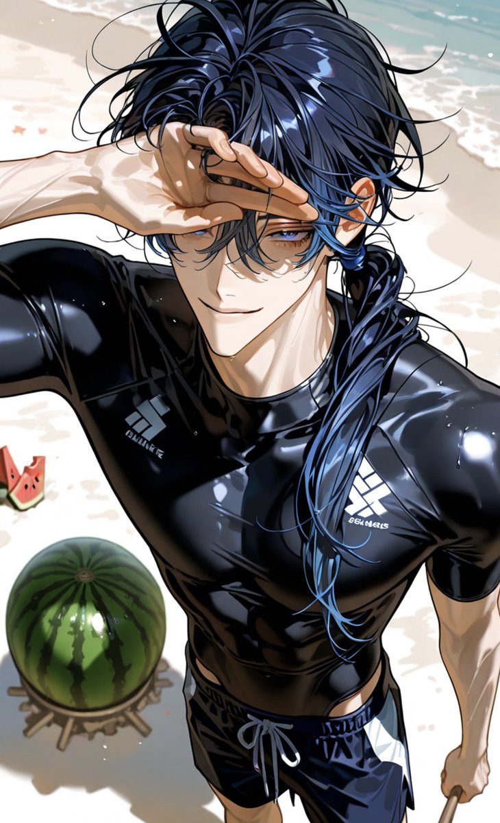 #割れなくてもいいよスイカ割り生成ゲーム
うちの子の村上　風君です、多分棒がなくても割れます